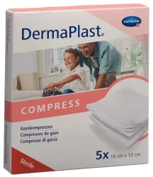 DermaPlast Kompressen 10x10cm, 8-fach (5 Stk)