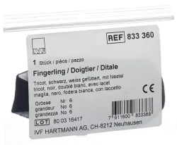 IVF Däumling Tricot Grösse 6, schwarz (1 Stk)