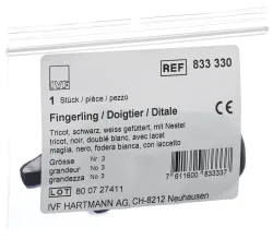 IVF Fingerling Tricot Grösse 3, schwarz (1 Stk)