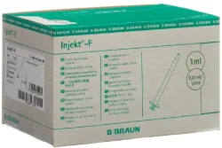 B. BRAUN Injekt-F, 2-teilige Einmalspritzen, 1ml, ohne Kanüle (100 Stk)