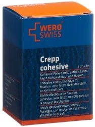 WERO SWISS Lux K-10 elastische Fixierbinde 4mx8cm weiss (1 Stk)