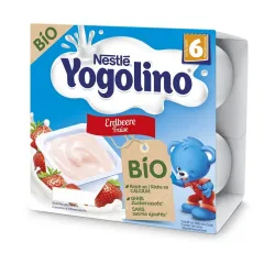 Nestlé Yogolino Bio Erdbeere, 6 Monate (4x90g)