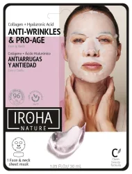 Iroha Tissue Face & Neck Mask Collagen + Hyaluron