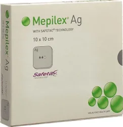Mepilex Ag Schaumverband 10x10cm (5 Stk)