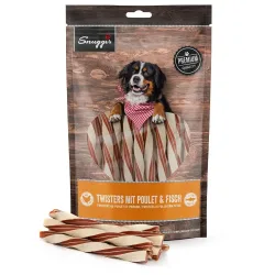Snuggis Twisters mit Poulet und Fisch für Hunde (400g)