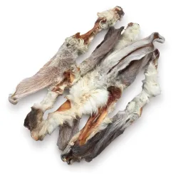 bePure Kaninchenohren mit Fell für Hunde (100g)