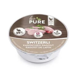 bePure Switzerli mit Kaninchen-Ragout für Katzen (85g)