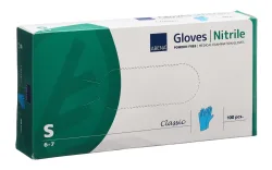 ABENA Classic Nitrilhandschuhe, Grösse S, 240mm, puderfrei, unsteril, blau (100 Stk)