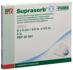 Suprasorb X+PHMB HydroBal-Wundverband 9x9cm (5 Stk)