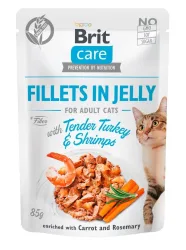 Brit Care Fel Adult in Jelly Truthahn + Shrimps (24x85g)
