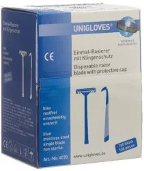 Unigloves Einmal-Rasierer mit Klingenschutz einschneidig unsteril (100 Stk)