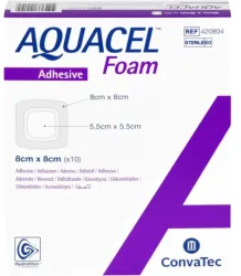 ConvaTec AQUACEL Foam adhäsiv 8x8cm (10 Stk)