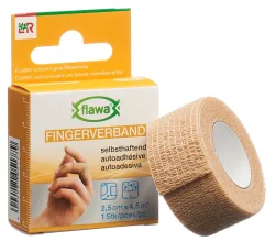 FLAWA Fingerverband selbsthaftend 2.5cmx4.5m hautfarbig (1 Stk)