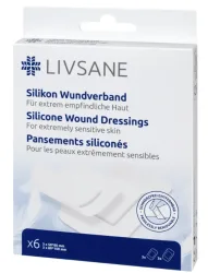 Livsane Silikon-Wundverband ultra-sensitive (6 Stk)
