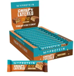 MyProtein Crispy Layered Proteinriegel, Chocolate Caramel (12x58g)