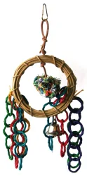 Swisspet Vogelspielzeug Spielringe aus Rotangpalme, 38cm (1 Stk)