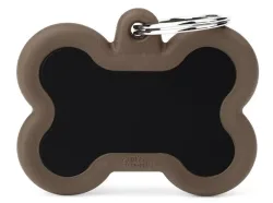 MyFamily Black Bone Alu ID-Hundetag braun, 4.1x3.3cm (1 Stk)