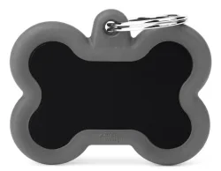 MyFamily Black Bone Alu ID-Hundetag grau, 4.9x3.6cm (1 Stk)