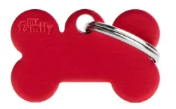 MyFamily Bone Aluminium ID-Hundetag rot, 3x1.9cm (1 Stk)