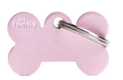 MyFamily Bone Aluminium ID-Hundetag pink, 3x1.9cm (1 Stk)