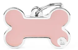 MyFamily Bone Logo ID-Hundetag pink, 2.9x2cm (1 Stk)