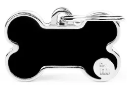 MyFamily Bone Logo ID-Hundetag schwarz, 3.8x2.4cm (1 Stk)
