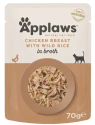 Applaws Nassfutter mit Hühnchenbrust und Wildreis (70g)