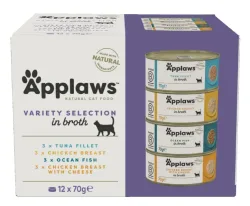 Applaws Nassfutter Katze Adult Multipack in Brühe 12x70 g Gemischte Selektion