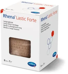 Rhena Lastic Forte Binde 8cm x 7m hautfarbig (10 Stk)