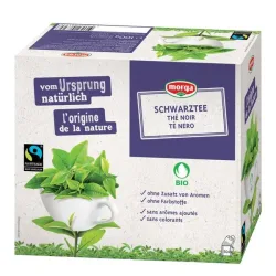 morga Schwarztee mit Hülle Bio Fairtrade Knospe Btl 50 Stk