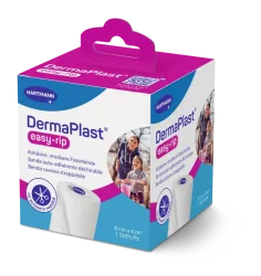 DermaPlast easy-rip Fixier- und Stützbinde weiss, 6cmx4m (1 Stk)