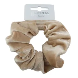 HERBA Scunci Haarbinder, 11cm, samt, beige (1 Stk)
