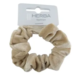 HERBA Scunci 9cm, Samt, beige (1 Stk)