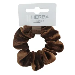 HERBA Scunci 9cm, Samt, braun (1 Stk)