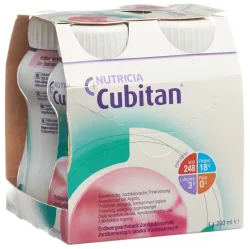 Cubitan Trinknahrung Erdbeer (4x200ml)
