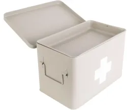 Present Time Erste Hilfe Schrank, 31.5x21cm, Grau matt (1 Stk)