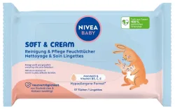 Nivea - Baby SOFT & CREAM Feuchttücher, 57 Stück