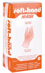 Servoprax Soft-Hand Hi-Risk Latex-Untersuchungshandschuhe, puderfrei, Grösse M (50 Stk)