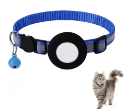 X-Tac AirTag Katzenhalsband Nylon Mazo, blau (1 Stk)