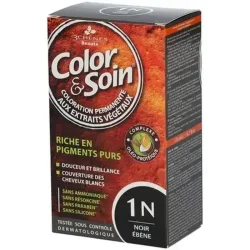 Color & Soin - Coloration permanente 1N Noir Ebène, 135 ml