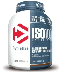 DYMATIZE - Power Pulver, Iso 100 Fudge Brownie 5lb, 2.264KG