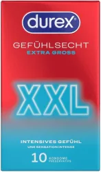 Durex Feeling Extra Large Condom[Transparent-10 pcs], 10 Stück - Amorana