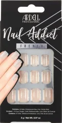 Ardell - Nail Addict French Glitter, Künstliche Fingernägel, 24 Stk