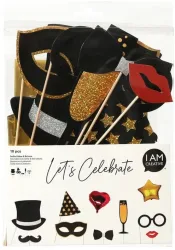 I AM CREATIVE Glitter selfie sticks 6010.23 10-teilig