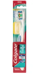 Colgate 360° Whole Mouth Clean Mittel Zahnbürste Entfernt bis zu 151% mehr Bakterien