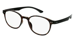 Invu - Lesebrille mit Blaulichtfilter-Gläsern mit Etui, für Damen, Braun Bedruckt, Größe Onesize