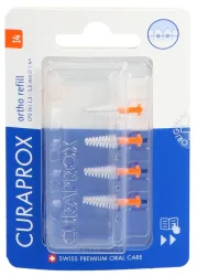 CURAPROX CPS 14 ortho Orange Ersatzbürsten, Durchmesser 1.5-5mm (4 Stk)