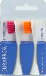 CURAPROX Hydrosonic Ersatzbürste sensitive, rot-orange (2 Stk)