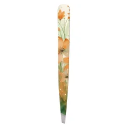 Hausmann Pinzette schräg, floral orange (1 Stk)