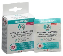Martec Desinfektionstücher mit Aloe Vera (10 Stk)